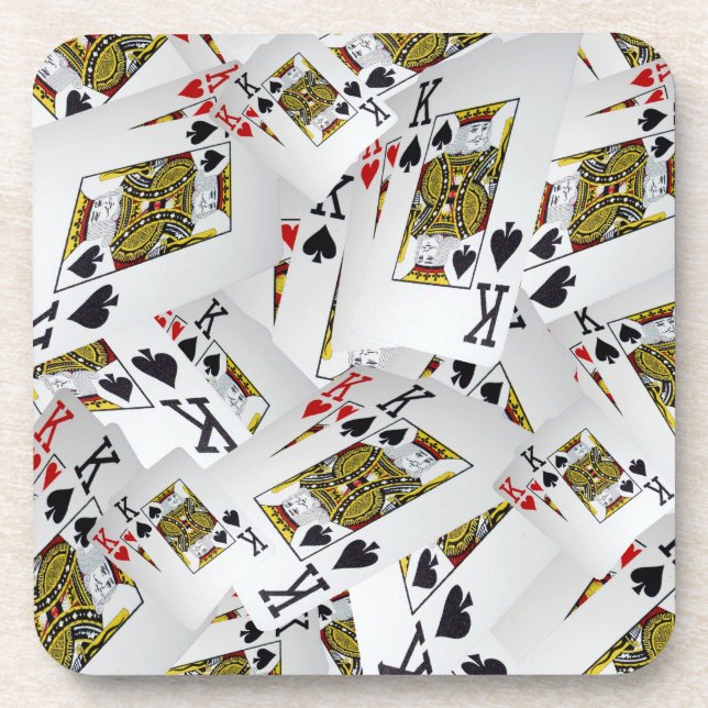 Playing Cards Kings Layered, Coasters (Front)