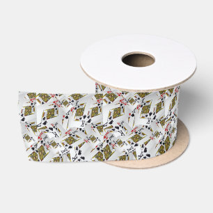 Playing Cards Kings Layered, Satin Ribbon
