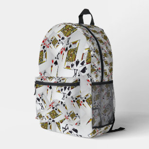 Playing Cards Kings Scattered, Full Print Backpack
