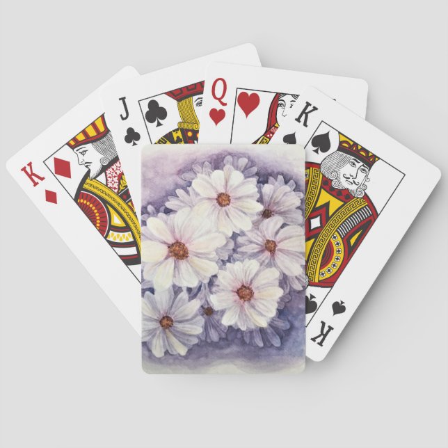 Playing Cards Lavender African Daisies (Back)