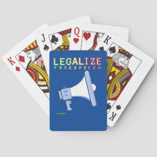 playing cards "LEGALIZE FREE SPEECH"