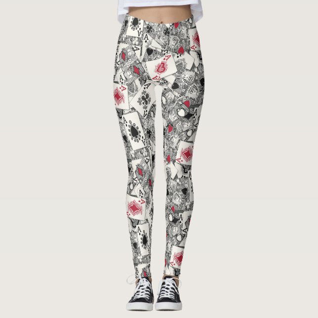 playing cards leggings (Front)
