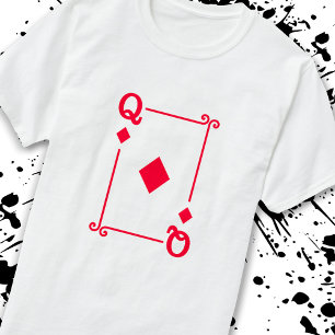 Playing Cards - Matching Diamonds Card Suits Queen T-Shirt