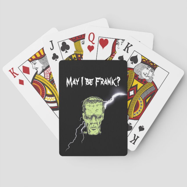Playing Cards, May I Be Frank, Frankenstein Cards (Back)