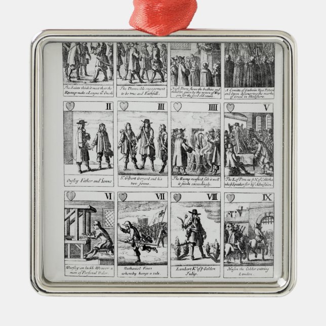 Playing cards metal tree decoration (Front)