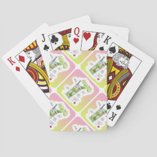 PLAYING CARDS - MOJITO RECIPE COCKTAIL ART