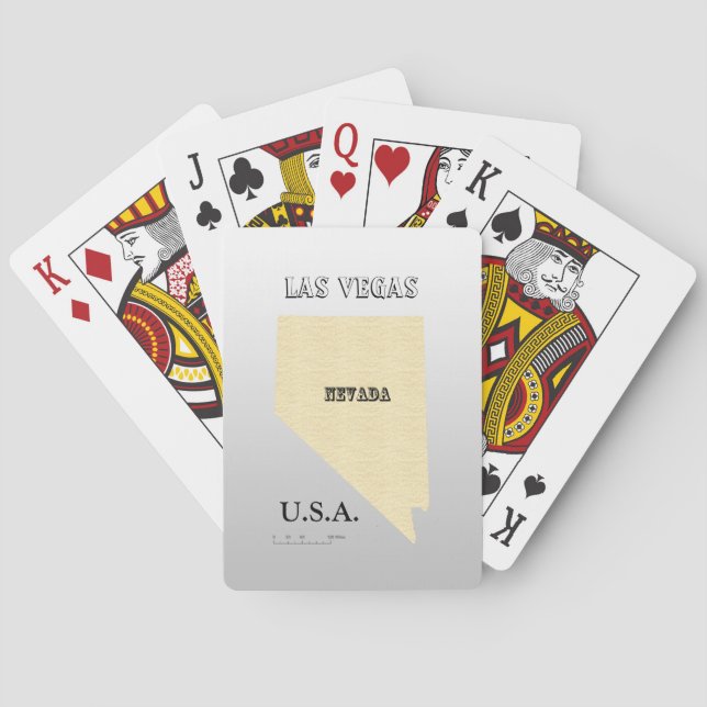 Playing Cards - Nevada Map with Your City (Back)