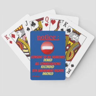 playing cards  "NOTICE..."