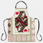 Playing cards of Hearts suit in vintage style. Ori
