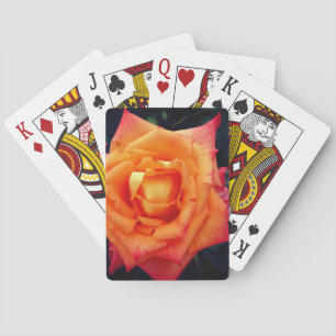 Playing Cards Orange Rose