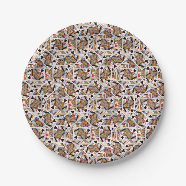 Playing cards Paper Plate (Front)
