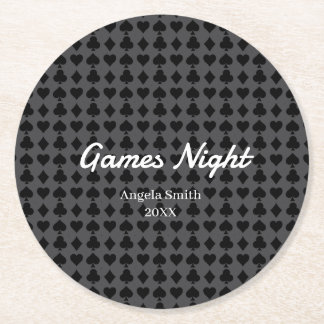 Playing Cards Pattern Coaster – Casino Night, Game