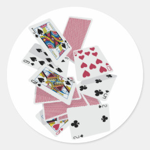 Playing Cards - Play To Win - Lucky Charms Classic Round Sticker