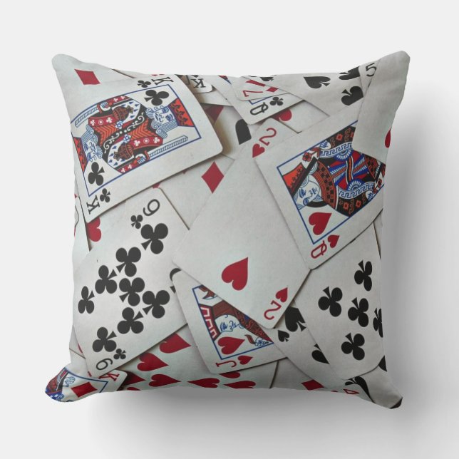 Playing Cards Poker Games Queen King Cushion (Front)