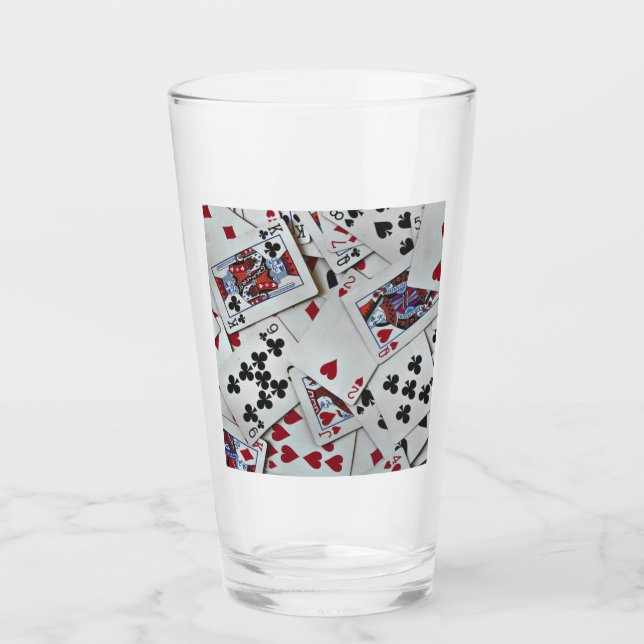 Playing Cards Poker Games Queen King Glass (Front)