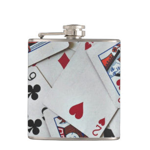 Playing Cards Poker Games Queen King Hip Flask