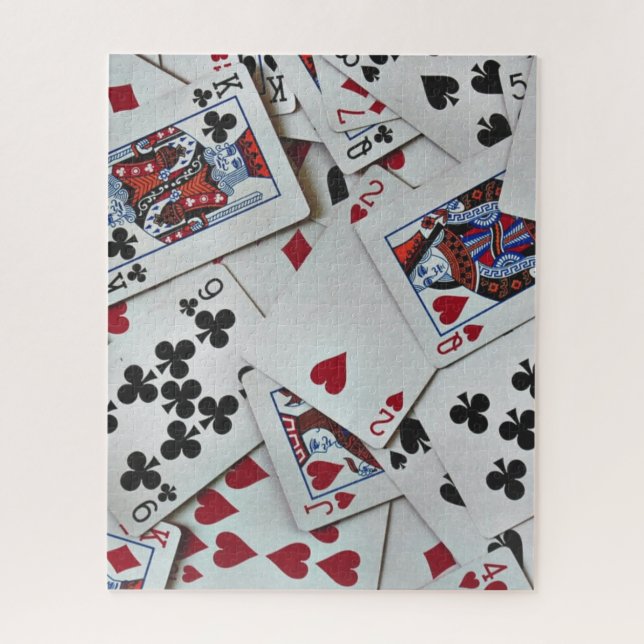 Playing Cards Poker Games Queen King Jigsaw Puzzle (Vertical)