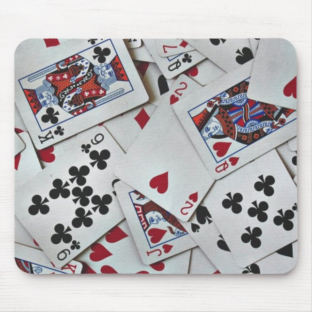Playing Cards Poker Games Queen King Mouse Mat (Front)