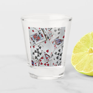 Playing Cards Poker Games Queen King Shot Glass