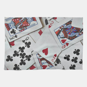 Playing Cards Poker Games Queen King Tea Towel