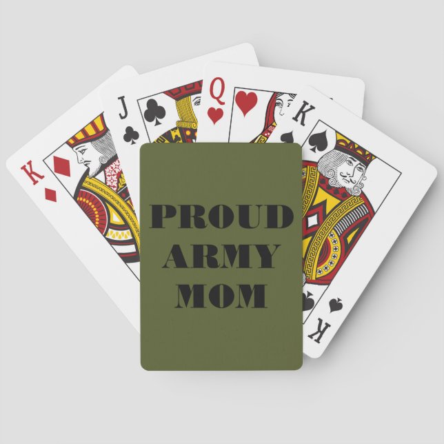 Playing Cards Proud Army Mom (Back)