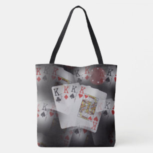 Playing Cards Quad Kings In A Pattern, Tote Bag