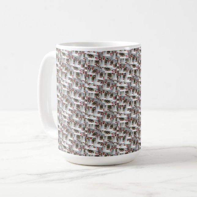 Playing Cards Queens Design, Coffee Mug (Front Left)