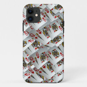 Playing Cards Queens Layered, iPhone 11 Case