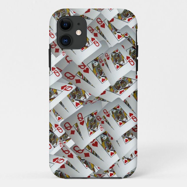 Playing Cards Queens Layered, Case-Mate iPhone Case (Back)