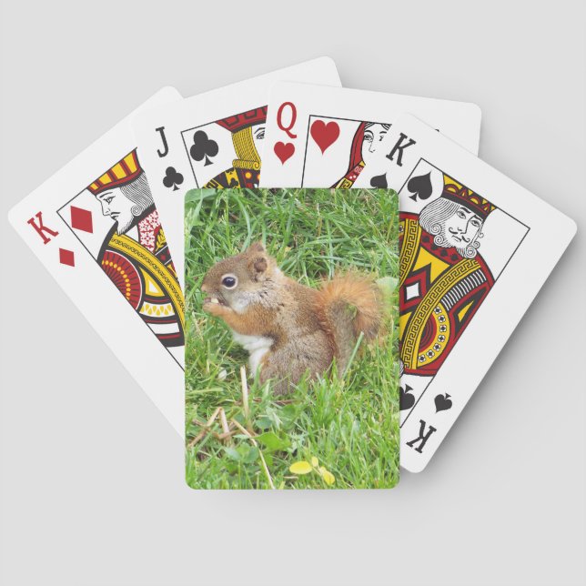 Playing Cards, Red Squirrel Theme Cards (Back)