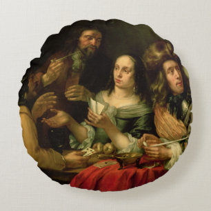 Playing Cards Round Cushion