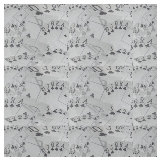Playing Cards Royal Club Flush, Fabric (Swatch)