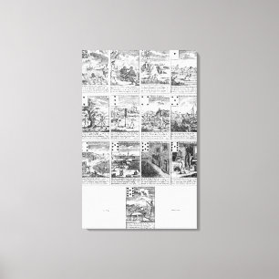 Playing cards satirising "bubble" ventures canvas print