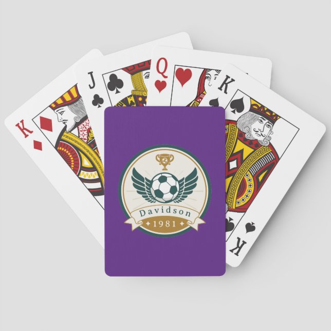 Playing Cards - Soccer  - Personalised - Add Name (Back)