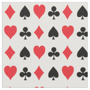 Playing Cards Suite Hearts Clubs Spades Diamonds Fabric