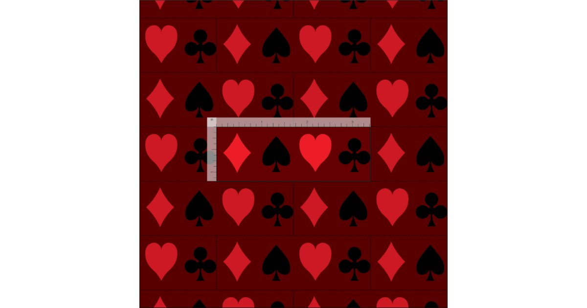 Playing Cards Suite Hearts Clubs Spades Diamonds Fabric Zazzle