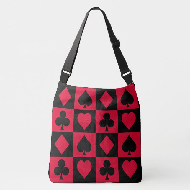PLAYING CARDS SYMBOLS CROSSBODY BAG (Front)