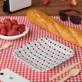 Playing Cards Symbols Paper Plate