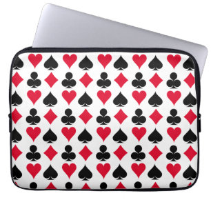 Playing cards symbols pattern laptop sleeve