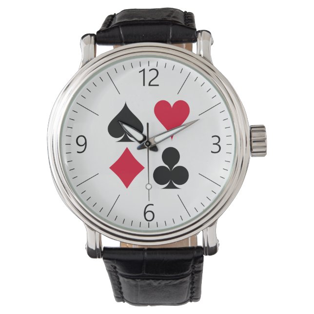 Playing cards symbols pattern watch (Front)