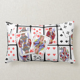 Playing Cards Throw Pillow