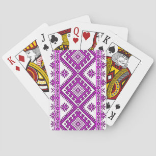 Playing Cards Ukrainian Cross Stitch Purple