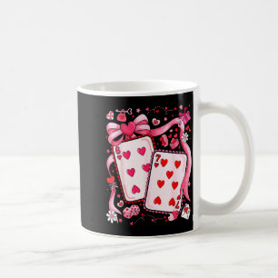 Playing Cards Valentine 67 Coquette Bow Couple Mat Coffee Mug