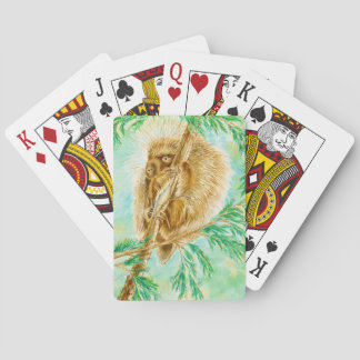 playing cards with a porcupine