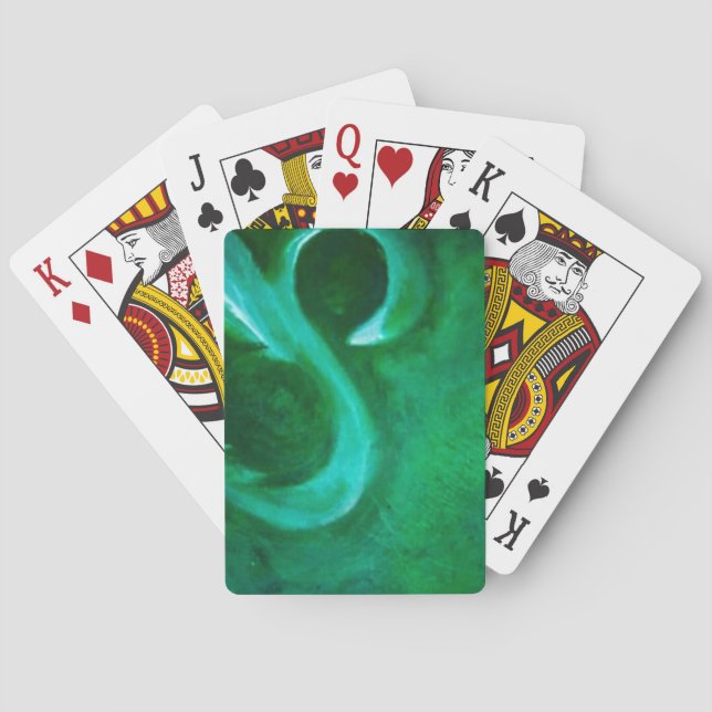 Playing Cards With Abstract Artwork Swan (Back)