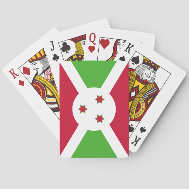 Playing Cards with Burundi flag (Back)