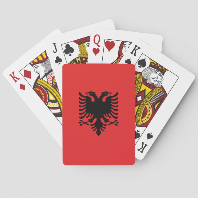 Playing Cards with Flag of Albania (Back)