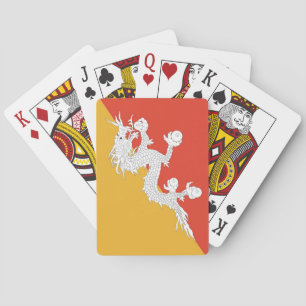 Playing Cards with Flag of Bhutan