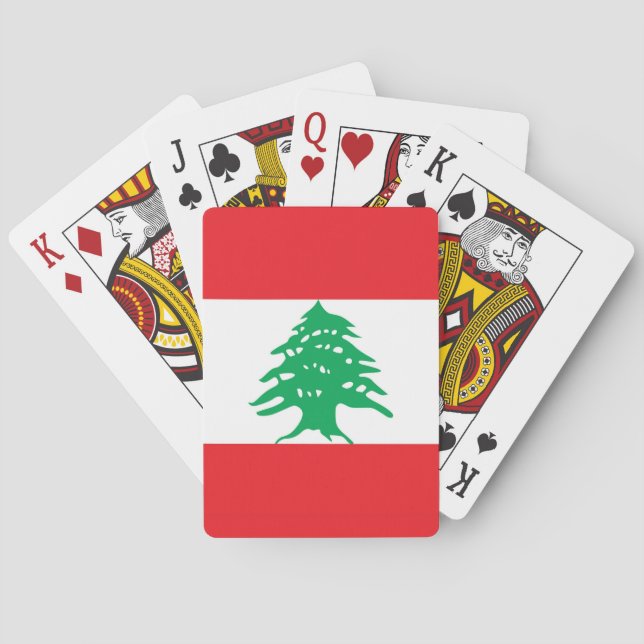 Playing Cards with Flag of Lebanon (Back)