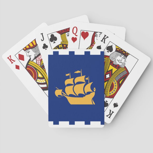 Playing Cards with flag of Quebec City (Back)